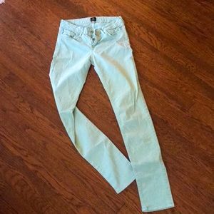 Just Black skinny jeans in seafoam green